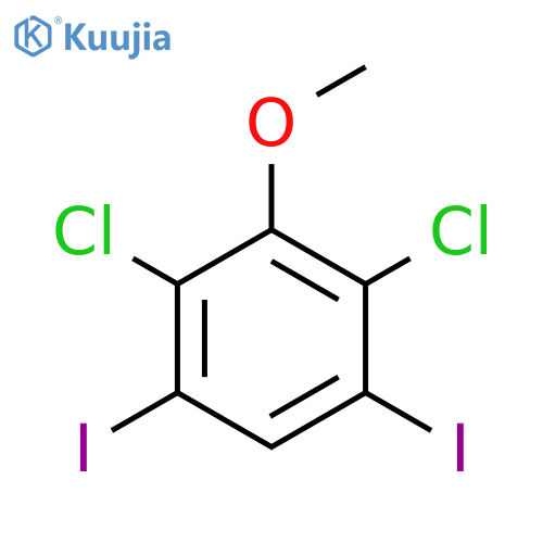 2,4-Dichloro-1,5-diiodo-3-methoxybenzene structure