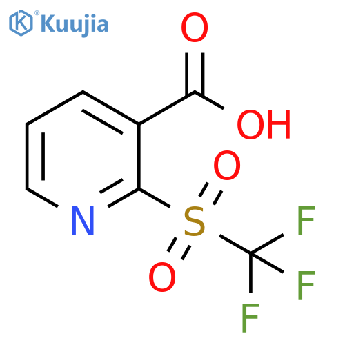 2-trifluoromethanesulfonylpyridine-3-carboxylic acid structure