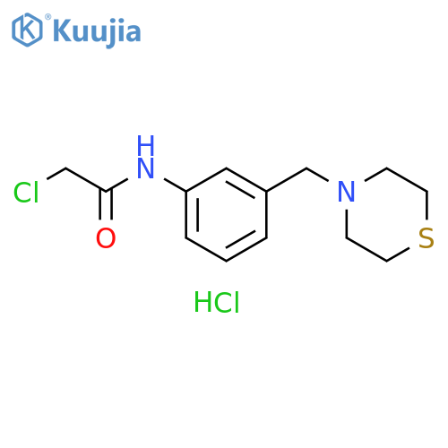 2-chloro-N-[3-(thiomorpholinomethyl)phenyl]acetamide;hydrochloride structure