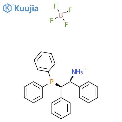 (1R,2R)-2-(Diphenylphosphino)-1,2-diphenylethylaminium tetrafluoroborate structure