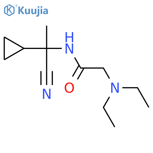 N-(1-cyano-1-cyclopropylethyl)-2-(diethylamino)acetamide structure