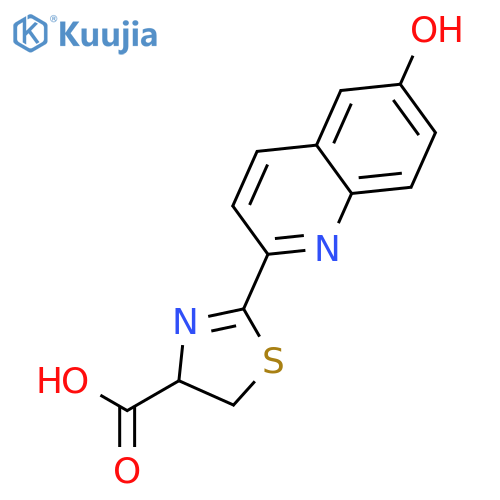 4-Thiazolecarboxylicacid, 4,5-dihydro-2-(6-hydroxy-2-quinolinyl)-, (S)- (9CI) structure