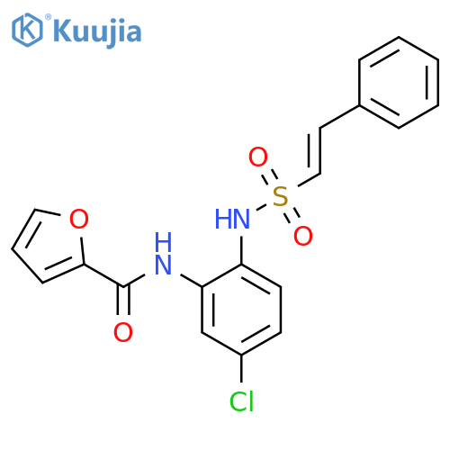 N-[5-chloro-2-(2-phenylethenesulfonamido)phenyl]furan-2-carboxamide structure
