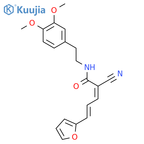 (2Z,4E)-2-cyano-N-[2-(3,4-dimethoxyphenyl)ethyl]-5-(furan-2-yl)penta-2,4-dienamide structure