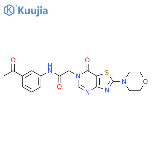N-(3-acetylphenyl)-2-[2-(morpholin-4-yl)-7-oxo-6H,7H-[1,3]thiazolo[4,5-d]pyrimidin-6-yl]acetamide structure