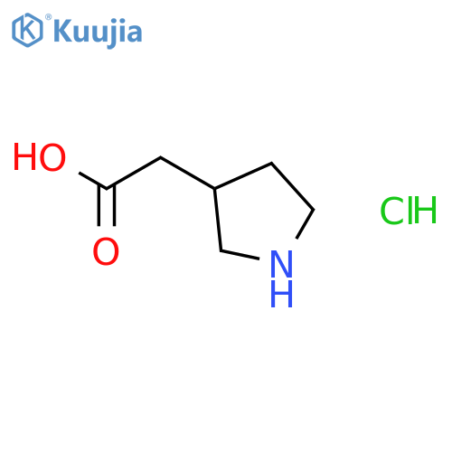 2-[(3R)-pyrrolidin-3-yl]acetic acid structure