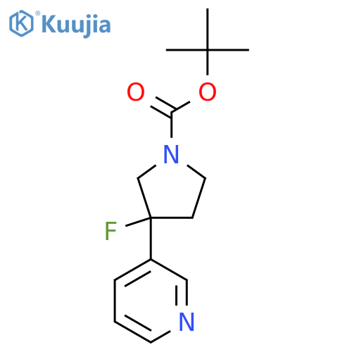 Tert-butyl 3-fluoro-3-(pyridin-3-yl)pyrrolidine-1-carboxylate structure
