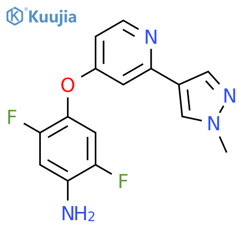 Benzenamine, 2,5-difluoro-4-[[2-(1-methyl-1h-pyrazol-4-yl)-4-pyridinyl]oxy]- structure