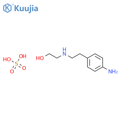2-{2-(4-aminophenyl)ethylamino}ethan-1-ol, sulfuric acid structure