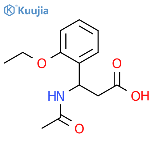 3-acetamido-3-(2-ethoxyphenyl)propanoic acid structure