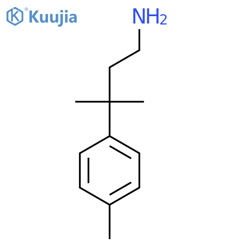 3-Methyl-3-(4-methylphenyl)butan-1-amine structure