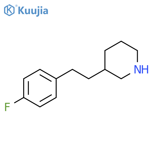 3-2-(4-fluorophenyl)ethylpiperidine structure