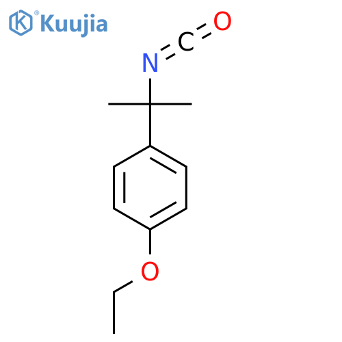 1-ethoxy-4-(2-isocyanatopropan-2-yl)benzene structure