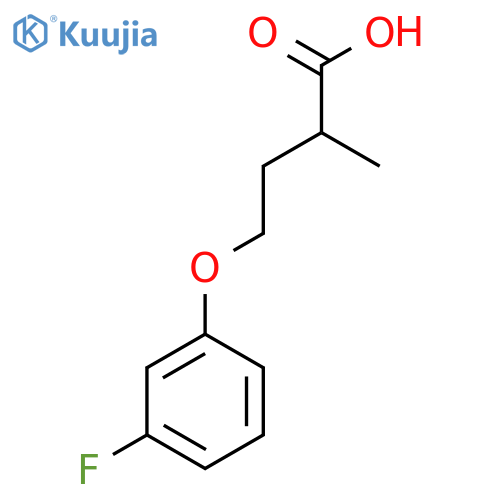 4-(3-fluorophenoxy)-2-methylbutanoic acid structure