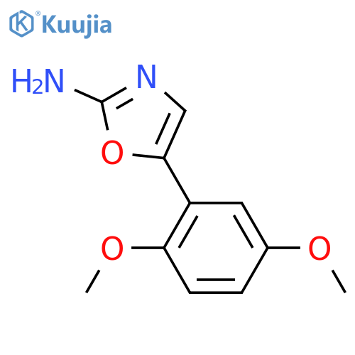 5-(2,5-dimethoxyphenyl)-1,3-oxazol-2-amine structure