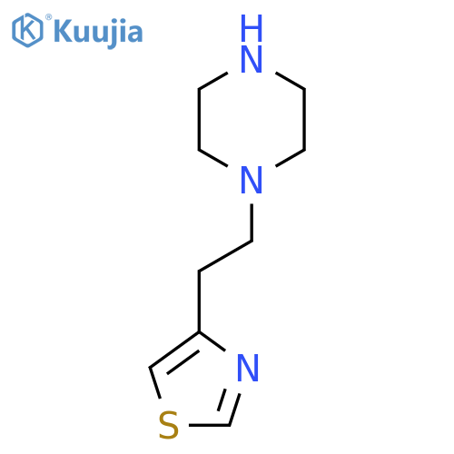 1-2-(1,3-thiazol-4-yl)ethylpiperazine structure
