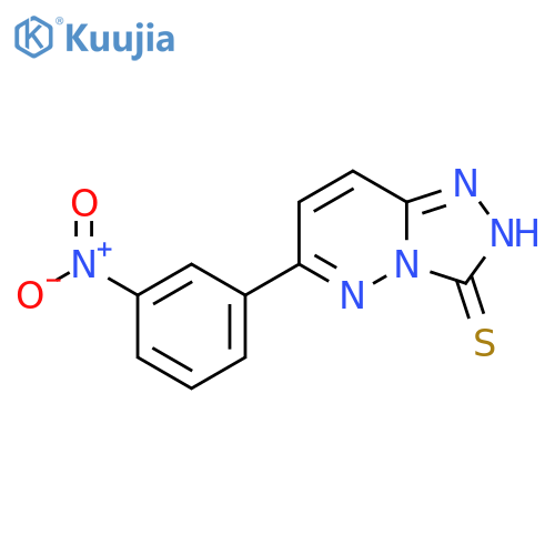 6-(3-nitrophenyl)-[1,2,4]triazolo[4,3-b]pyridazine-3-thiol structure