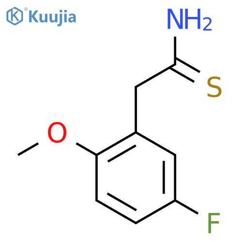 2-(5-fluoro-2-methoxyphenyl)ethanethioamide structure