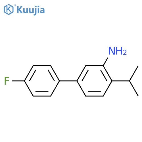 5-(4-fluorophenyl)-2-(propan-2-yl)aniline structure