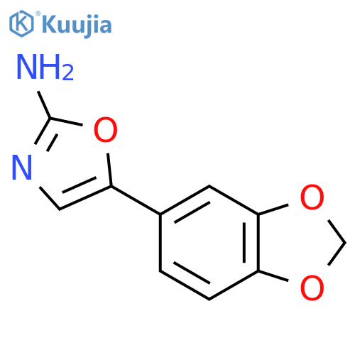 5-(1,3-dioxaindan-5-yl)-1,3-oxazol-2-amine structure