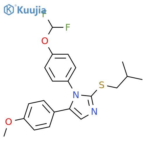 1-[4-(difluoromethoxy)phenyl]-5-(4-methoxyphenyl)-2-[(2-methylpropyl)sulfanyl]-1H-imidazole structure