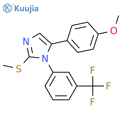5-(4-methoxyphenyl)-2-(methylsulfanyl)-1-[3-(trifluoromethyl)phenyl]-1H-imidazole structure