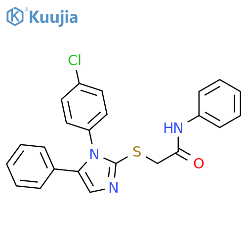 2-{[1-(4-chlorophenyl)-5-phenyl-1H-imidazol-2-yl]sulfanyl}-N-phenylacetamide structure