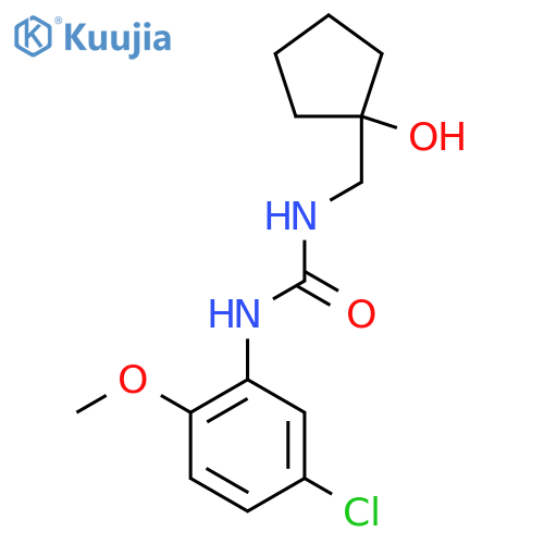 1-(5-chloro-2-methoxyphenyl)-3-(1-hydroxycyclopentyl)methylurea structure