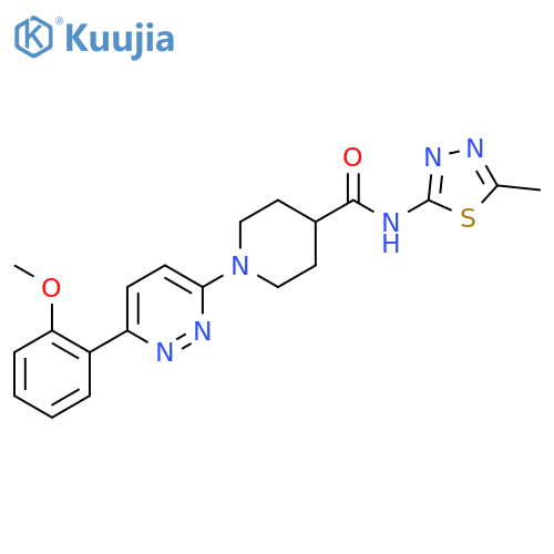 1-6-(2-methoxyphenyl)pyridazin-3-yl-N-(5-methyl-1,3,4-thiadiazol-2-yl)piperidine-4-carboxamide structure