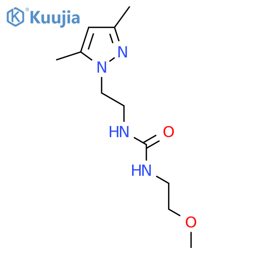 1-2-(3,5-dimethyl-1H-pyrazol-1-yl)ethyl-3-(2-methoxyethyl)urea structure