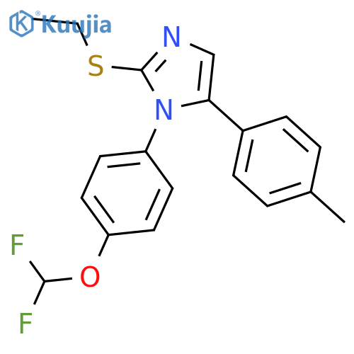 1-[4-(difluoromethoxy)phenyl]-2-(ethylsulfanyl)-5-(4-methylphenyl)-1H-imidazole structure