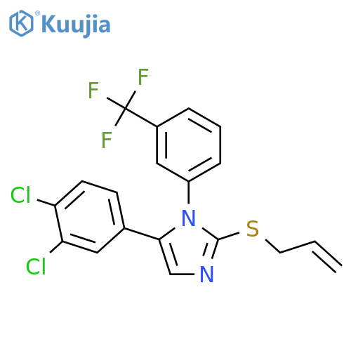 5-(3,4-dichlorophenyl)-2-prop-2-enylsulfanyl-1-[3-(trifluoromethyl)phenyl]imidazole structure