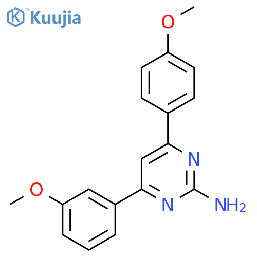 4-(3-methoxyphenyl)-6-(4-methoxyphenyl)pyrimidin-2-amine structure