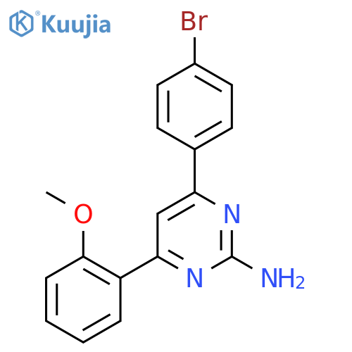 4-(4-Bromophenyl)-6-(2-methoxyphenyl)pyrimidin-2-amine structure