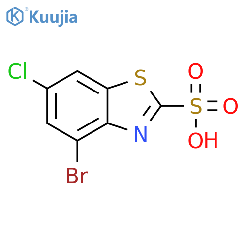 4-Bromo-6-chlorobenzodthiazole-2-sulfonic acid structure
