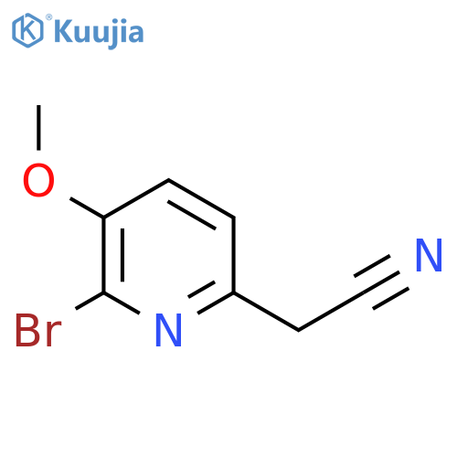 2-Bromo-3-methoxypyridine-6-acetonitrile structure