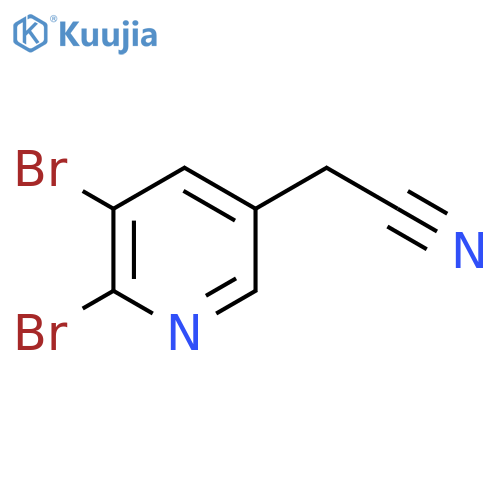 5,6-Dibromopyridine-3-acetonitrile structure