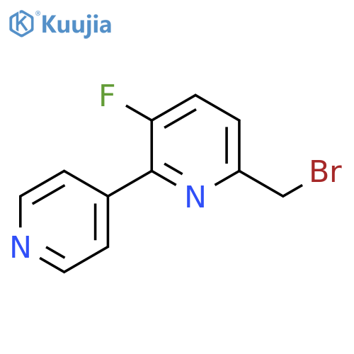 2-Bromomethyl-5-fluoro-6-(pyridin-4-yl)pyridine structure