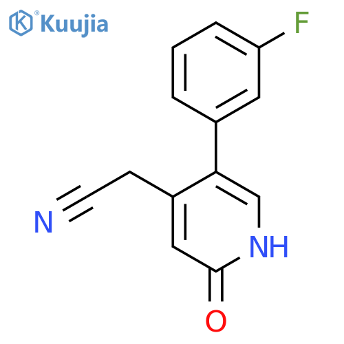 5-(3-Fluorophenyl)-2-hydroxypyridine-4-acetonitrile structure