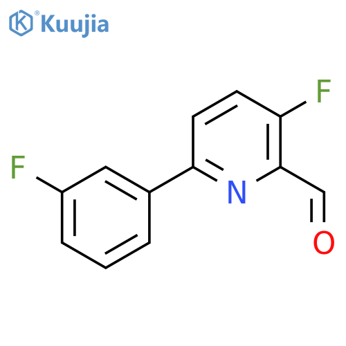 3-fluoro-6-(3-fluorophenyl)pyridine-2-carbaldehyde structure
