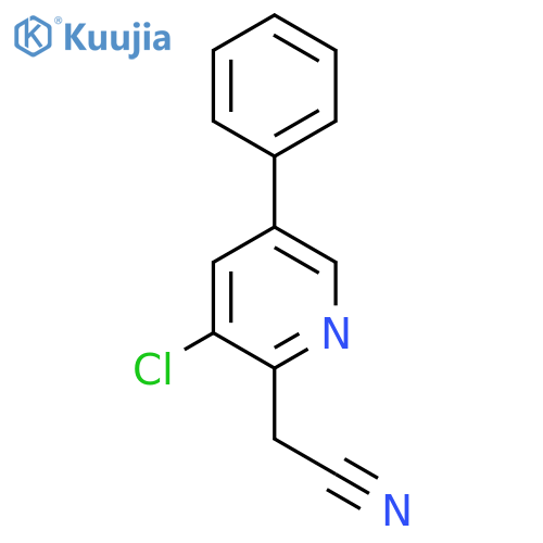 3-Chloro-5-phenylpyridine-2-acetonitrile structure