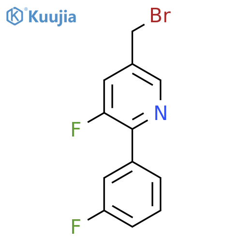 3-Bromomethyl-5-fluoro-6-(3-fluorophenyl)pyridine structure