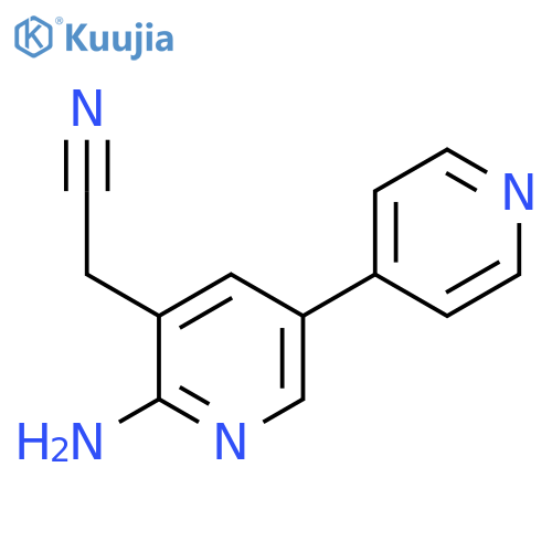 2-Amino-5-(pyridin-4-yl)pyridine-3-acetonitrile structure