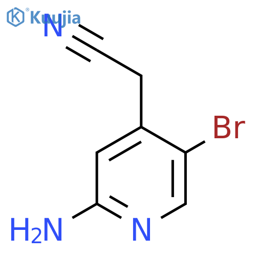 2-Amino-5-bromopyridine-4-acetonitrile structure