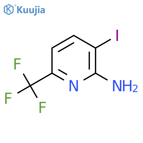 2-Amino-3-iodo-6-(trifluoromethyl)pyridine structure