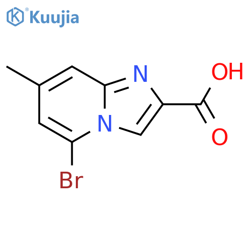 5-Bromo-7-methylimidazo[1,2-a]pyridine-2-carboxylic acid structure