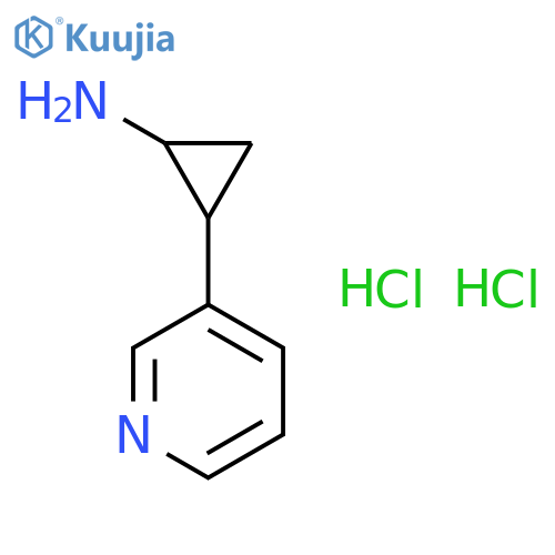 rac-(1R,2S)-2-(pyridin-3-yl)cyclopropan-1-amine dihydrochloride, trans structure