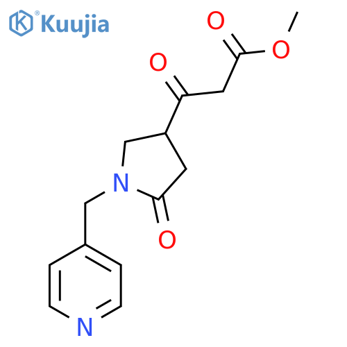 Methyl 3-oxo-3-(5-oxo-1-(pyridin-4-ylmethyl)pyrrolidin-3-yl)propanoate structure