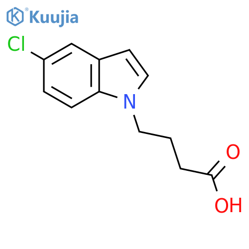 4-(5-chloro-1H-indol-1-yl)butanoic acid structure