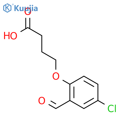 Butanoic acid, 4-(4-chloro-2-formylphenoxy)- structure
